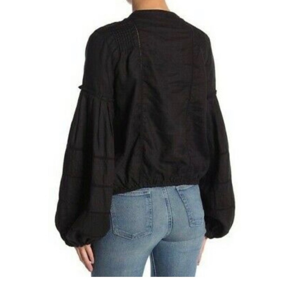Free People High Swells Linen Top NWT XS - Picture 7 of 7